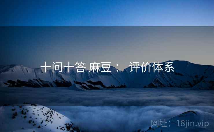 十问十答 麻豆 ： 评价体系