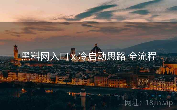 黑料网入口 x 冷启动思路 全流程
