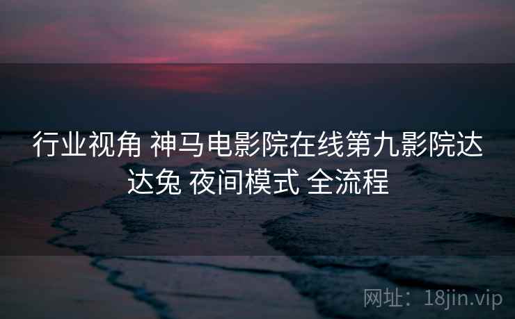 行业视角 神马电影院在线第九影院达达兔 夜间模式 全流程