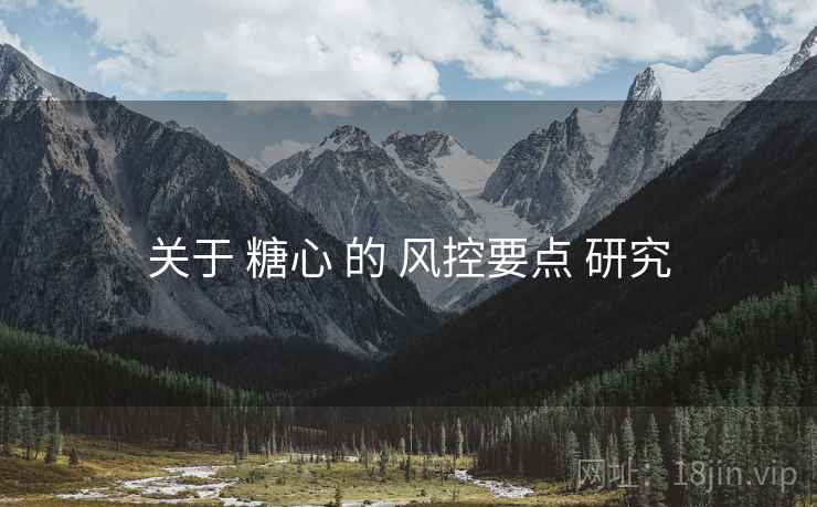 关于 糖心 的 风控要点 研究