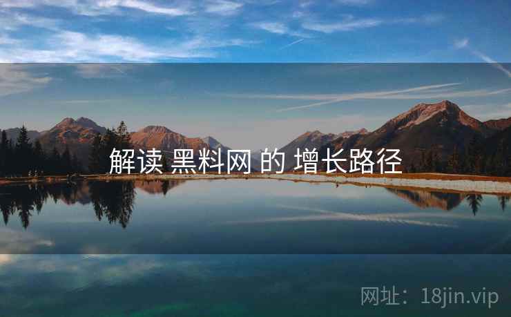 解读 黑料网 的 增长路径